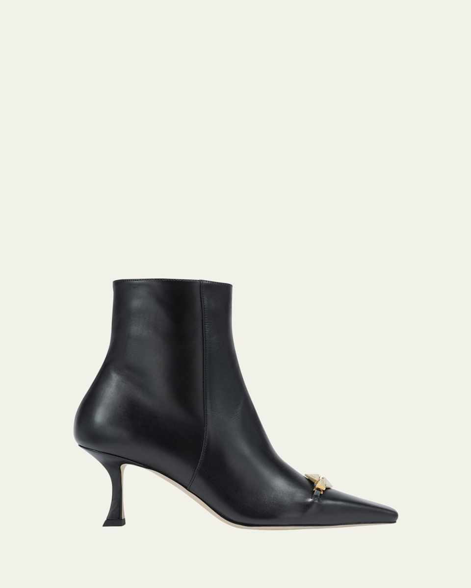 Ryker Leather Chain Ankle Booties